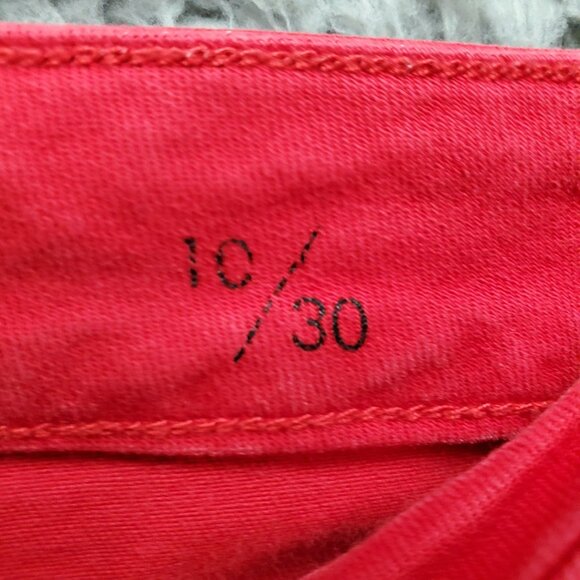 Liverpool Jeans Womens 10/30 Red Hugger Ankle Denim - Picture 3 of 10